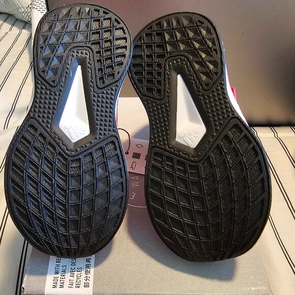 Adidas Sneakers Duramo 10 EL I Slip On Elastic Laces Velcro Red Kid's Size 6 NEW - Picture 5 of 6